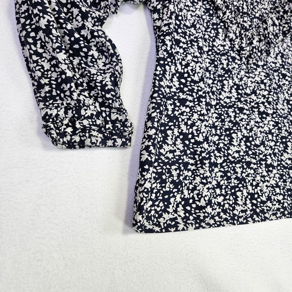 MIRTH Farrar Blouse L Blue Handmade Coastal Cowgirl Cotton Silk Prairie Luxury - Picture 6 of 16